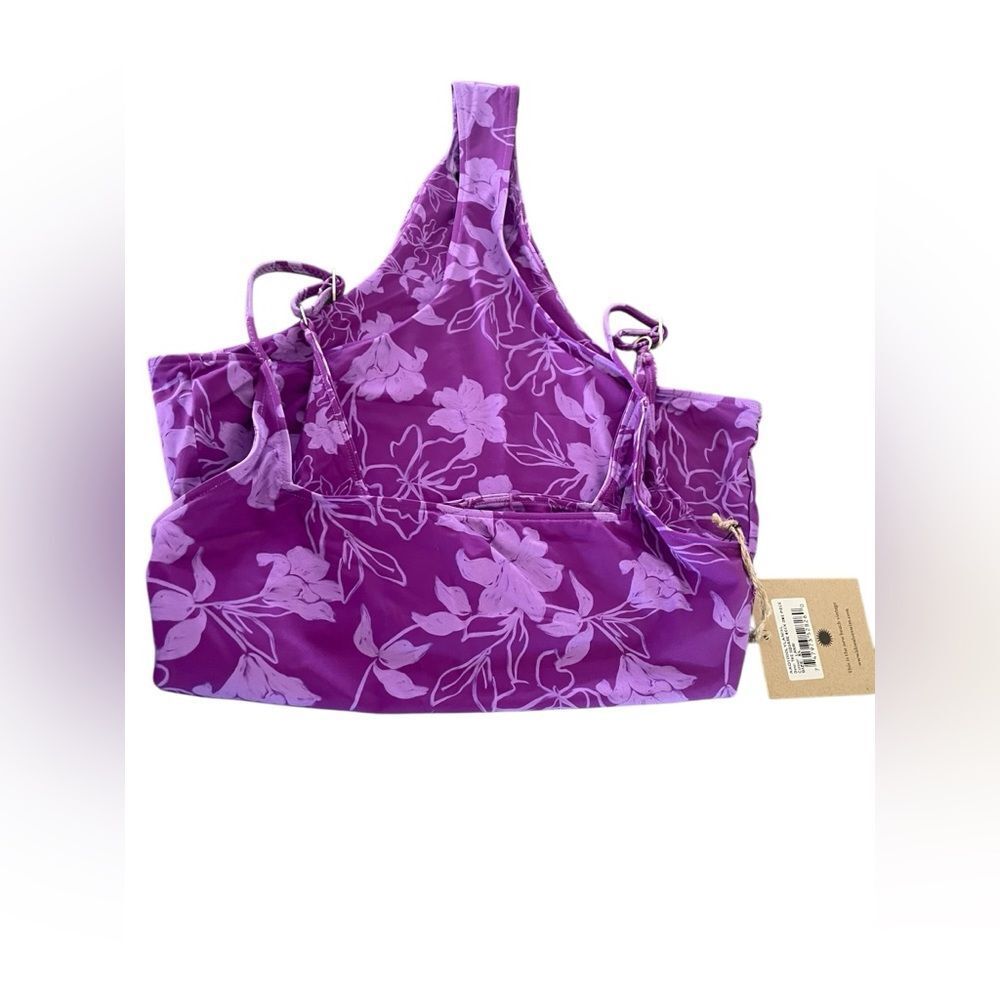 Aloe Aloe Cheeky XL Purple Floral One-Piece Swimsuit - Picture 4 of 7